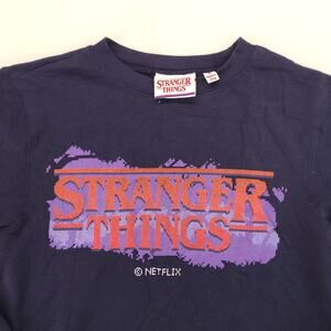 Stranger Things Long Sleeve Crew Neck Sweatshirt Womens Size XS Navy Blue